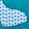 She-She Shoe Bag - Teal/Triangle Print