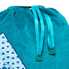 She-She Shoe Bag - Teal/Triangle Print