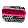 Pretty Pleats Cosmetic Case - Trellis/Hot Pink