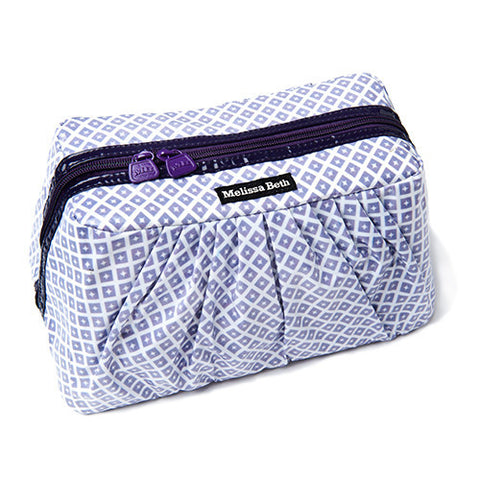 Pretty Pleats Cosmetic Case - Diamond/Purple