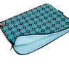 Pretty Printed Laptop Sleeves - Floral Teal and Black