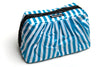 MINI Pretty Pleats Cosmetic Case - Teal Stripe